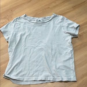 Light gray cropped t shirt